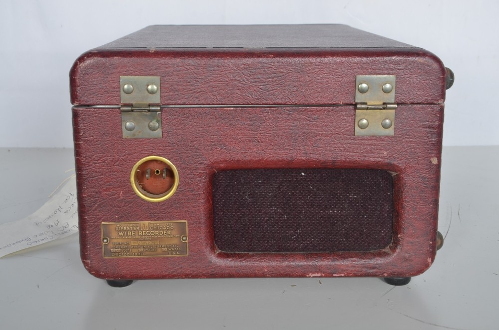 Vintage Webster Chicago Wire Recorder Model 80-1 As Is Powers On Run Rewind Work