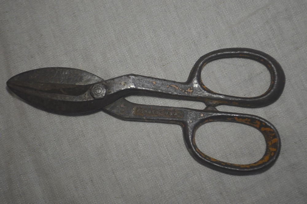Vintage USA Drop Forged Snips Scissors Shears 7 inches Long