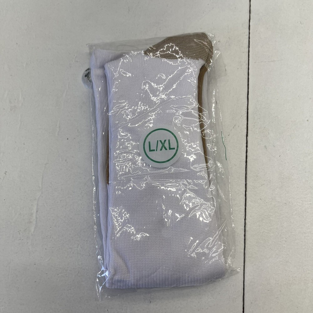 Unisex Adults White & Brown Compression Socks Size L/XL Defect
