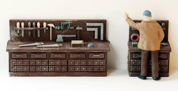 N Scale Workbenches with Tools and Hardware N Workshop Detailing Pre Finished