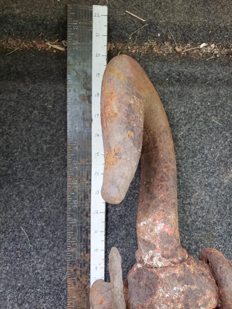 Large Antique Snatch Block 10" Hook Western Block 1096 SEIZED & RUSTED