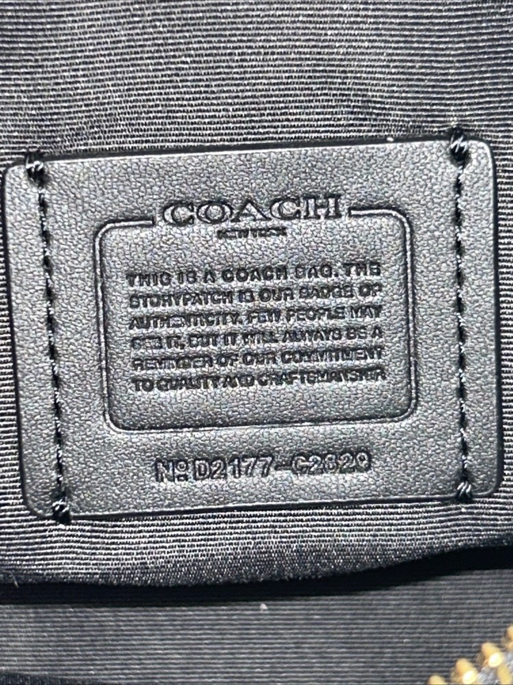 Coach Dempsey Shoulder Bag Black Leather Patch (C2829)