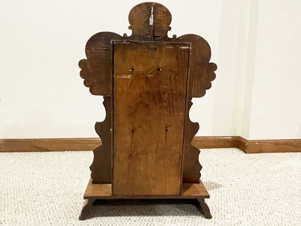 Antique E. INGRAHAM CO. OAK KITCHEN CLOCK - RUNS