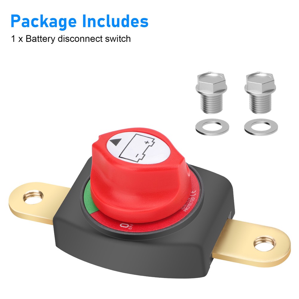 Battery Disconnect Switch Marine Isolator Cut-Off Power Master Battery Switch