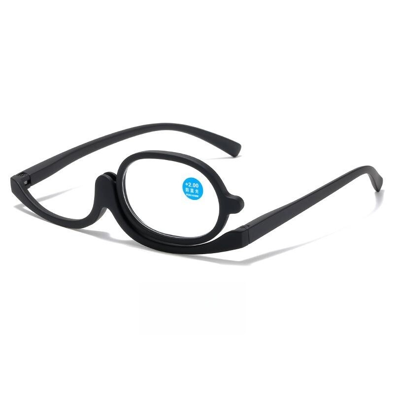 Makeup Mirror Rotating Single Panel Eyebrow Anti-Blue-Ray Reading Glasses