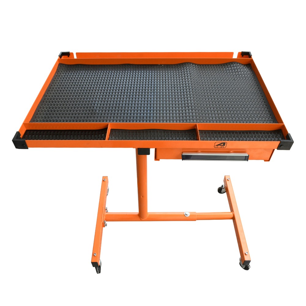 LT018 Heavy Duty Adjustable Work Table with Drawer,220 lbs Capacity Rolling Tool