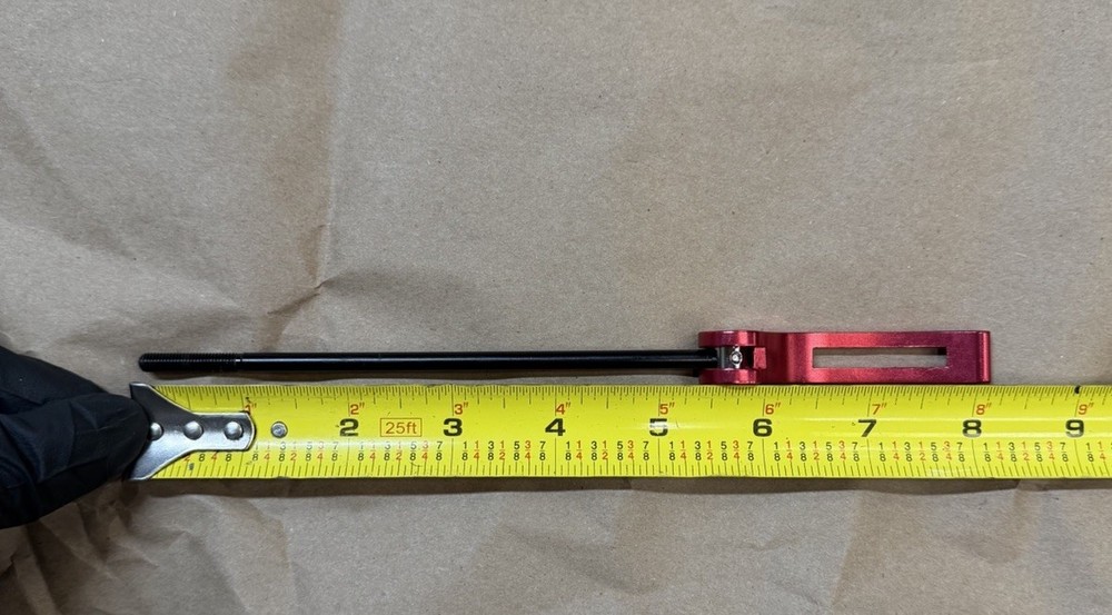Red Anodized Front Bicycle Quick Release Axle