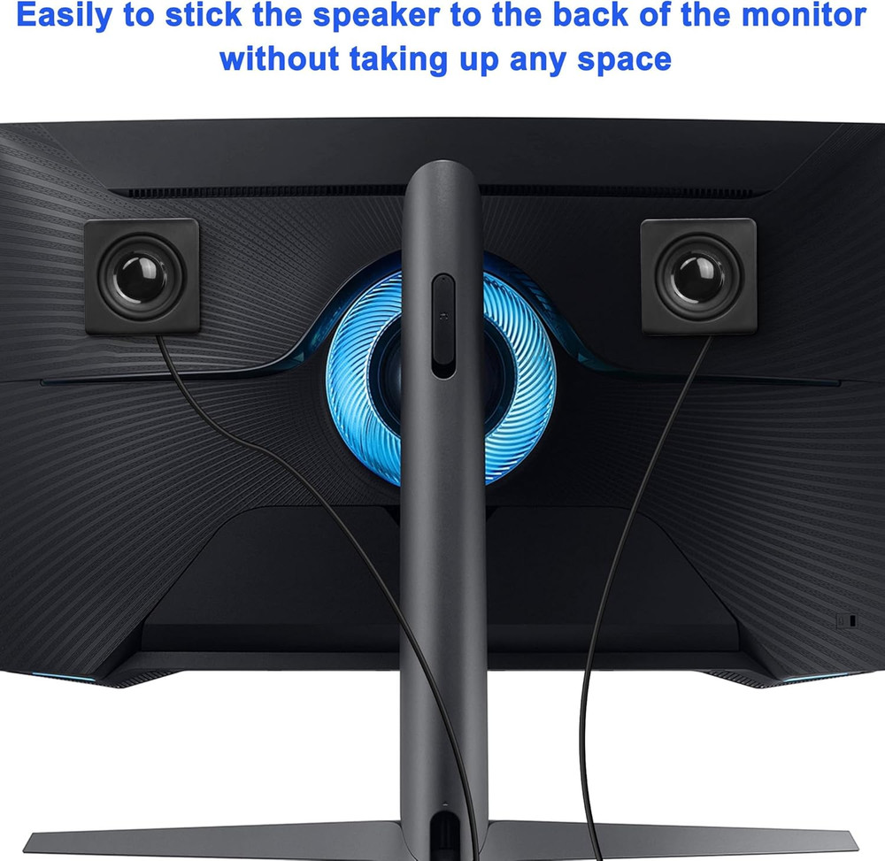 Mini Computer Speaker for Desktop PC 3.5Mm TRS Input with Volume Control USB Pow