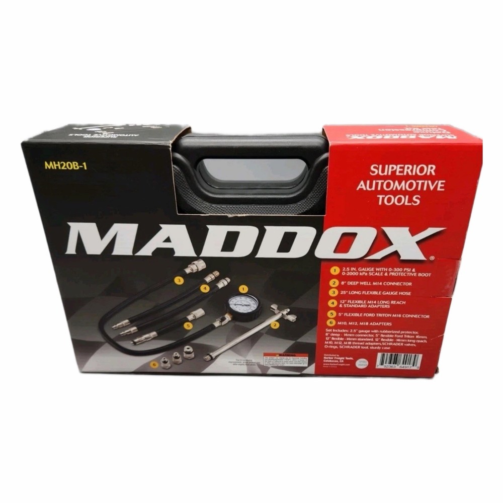 10-Piece Professional Gas Engine Compression Tester Kit – Universal Fit