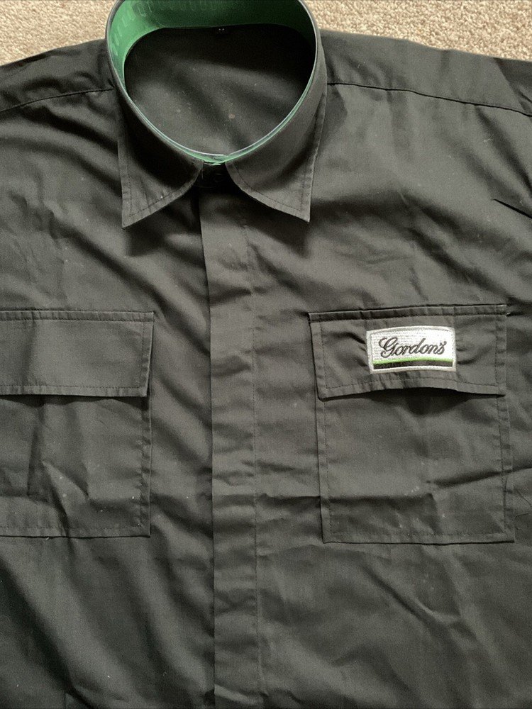 Gordons Gin Black Bar Shirt Men’s Medium-Mancave