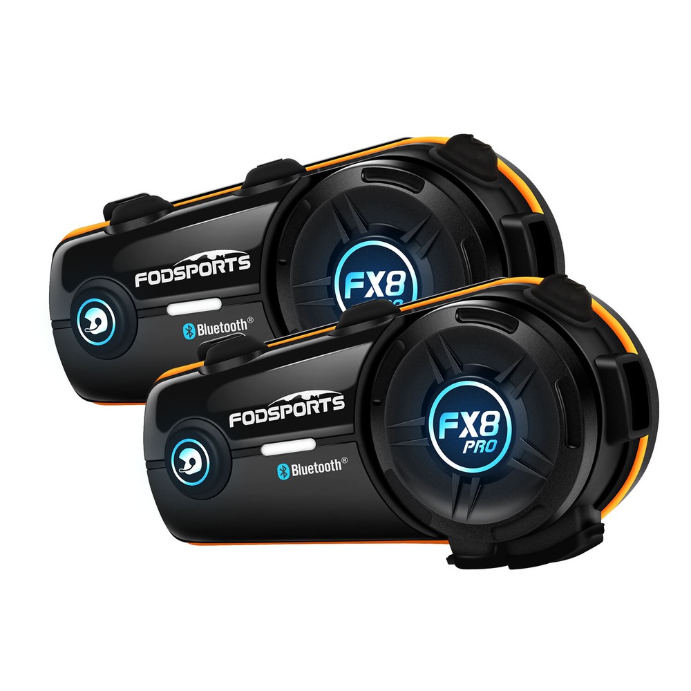 2x FX8 Pro Motorcycle Helmet Bluetooth Intercom Headset 8 Riders Communication