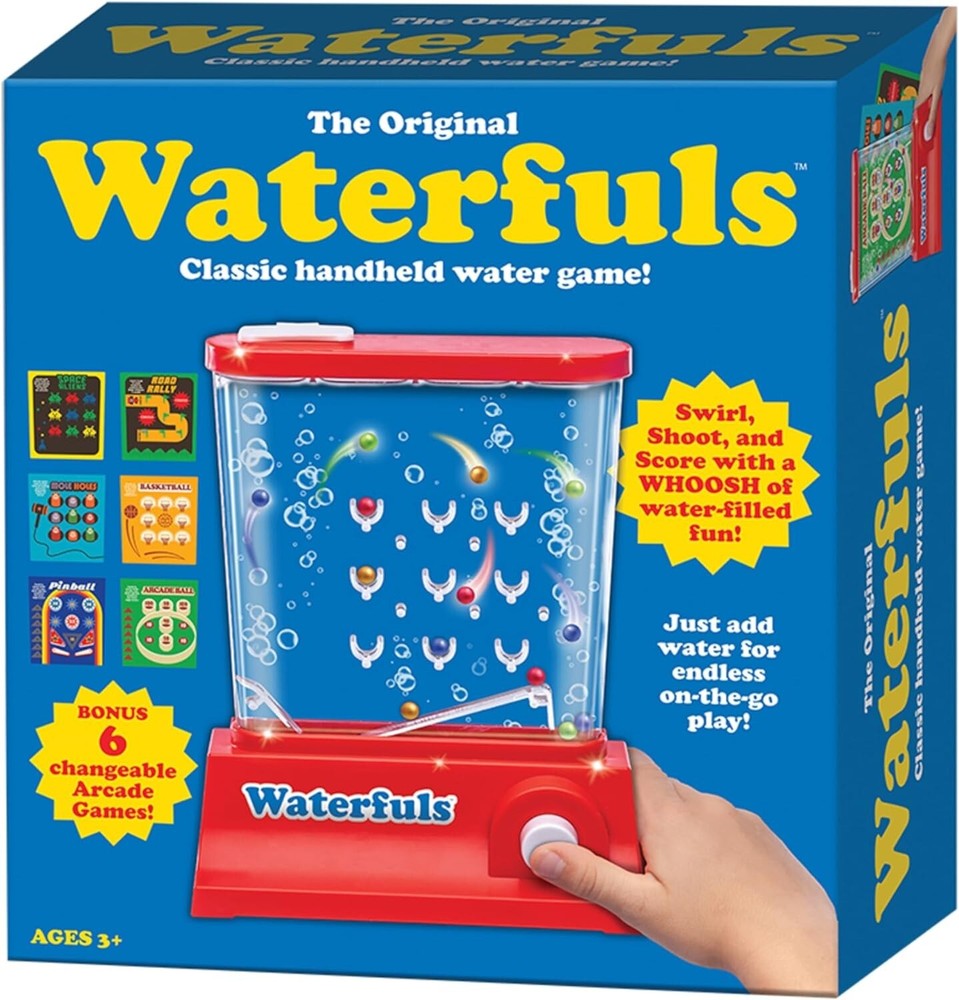 Original Waterfuls Classic Handheld Water Game - 6 Interchangeable Back Panels