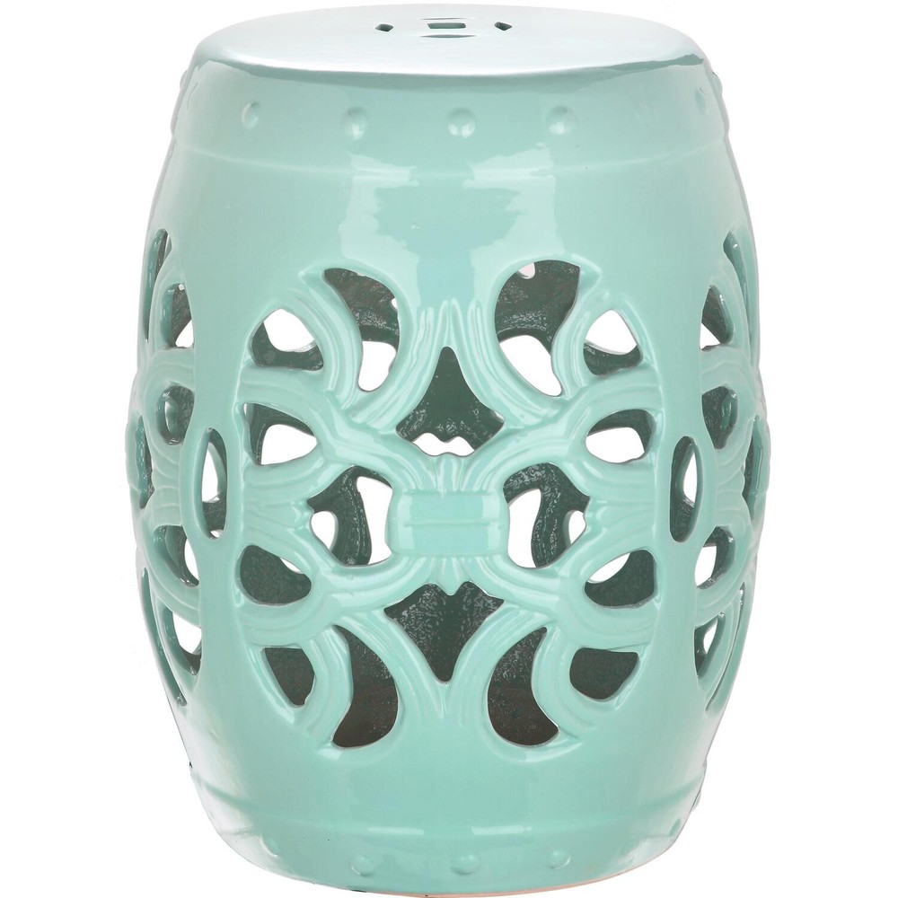 Imperial Vine Garden Stool Light Blue