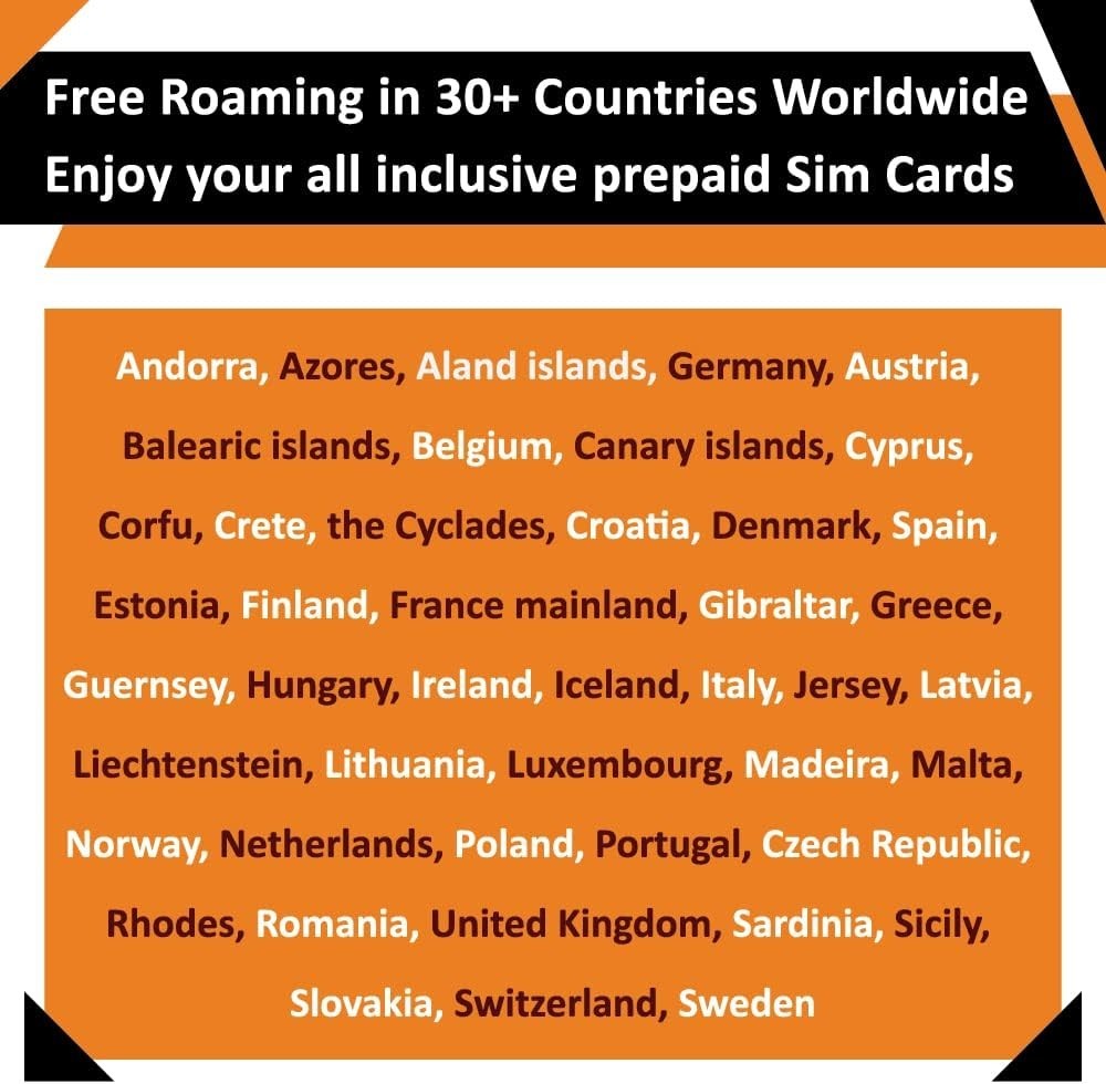 Orange Holiday Prepaid Sim 50GB Internet Data | 30 Days-Use | Data tethering...
