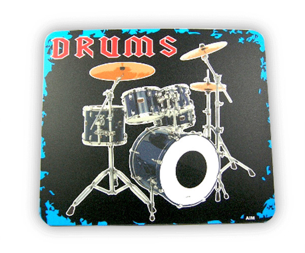 Mouse Mat - Drum Kit - Music Gift - Musical Mouse Mat - Gift for Drummer