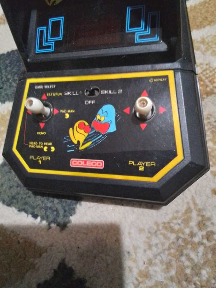 1982 Coleco Pac-Man Mini Arcade Version With Original Box. Works Great.