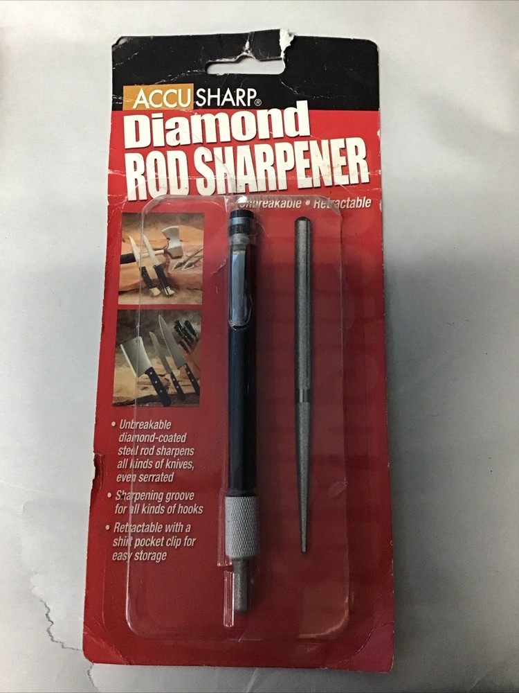 AccuSharp Retractable Diamond Rod - Knife Hook Tool Sharpener