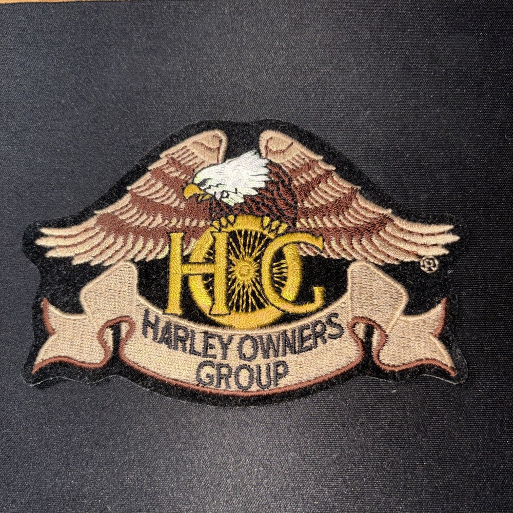 Harley Owners Group Patch Hog Harley Davidson 4.75" Sew-on Patch.  Excellent!