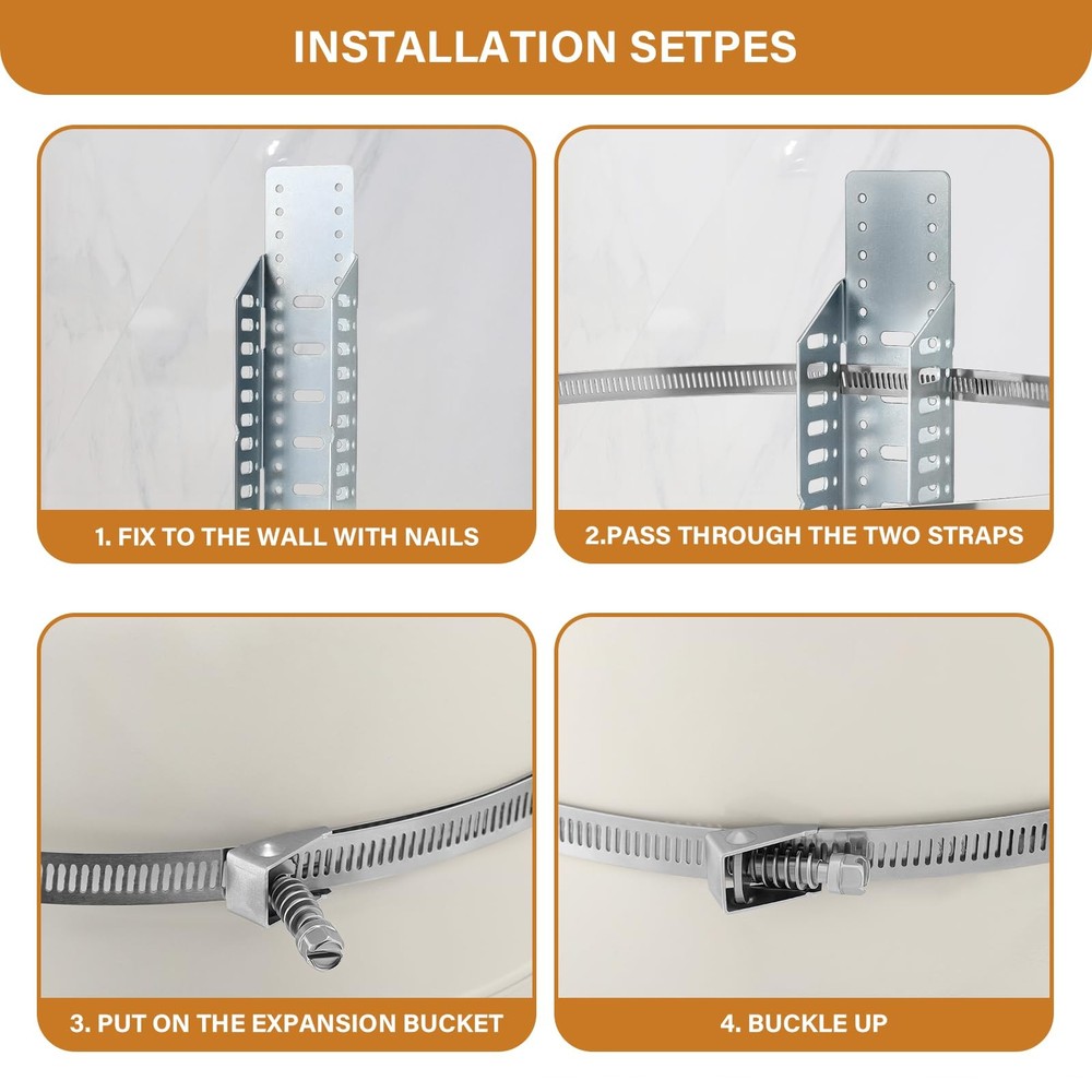 Solimeta 4.5 Gallon Potable Water Expansion Tank With Adjustable Wall Mountin...