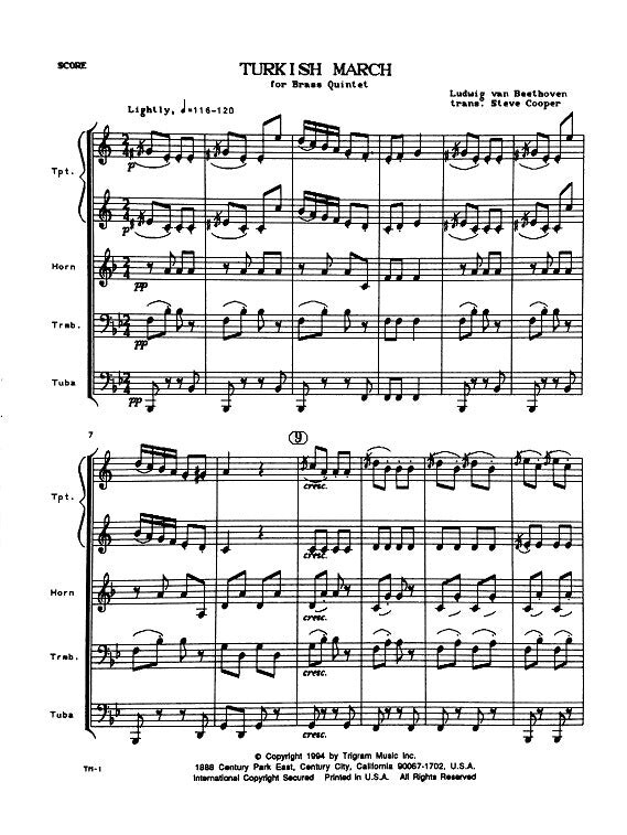 Brass Quintet, Classical Works Music Bundle #3