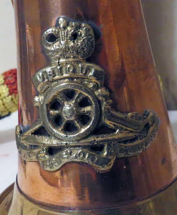 WW2 Replica Royal Artillery Copper and Brass Bugle with Ropes