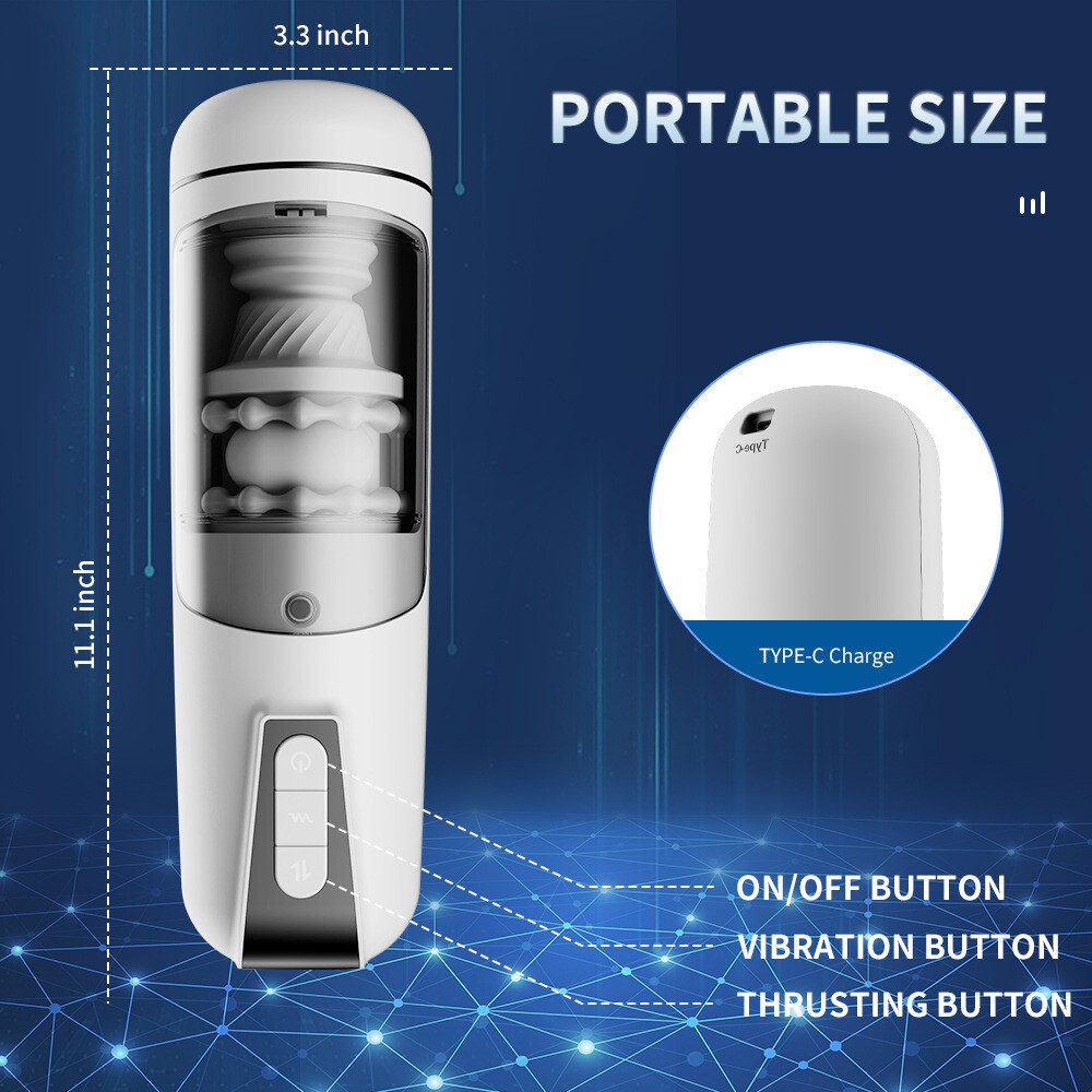 Male Masturbator Automatic Telescopic Thrusting Cup Vibration Stroker Lubricants