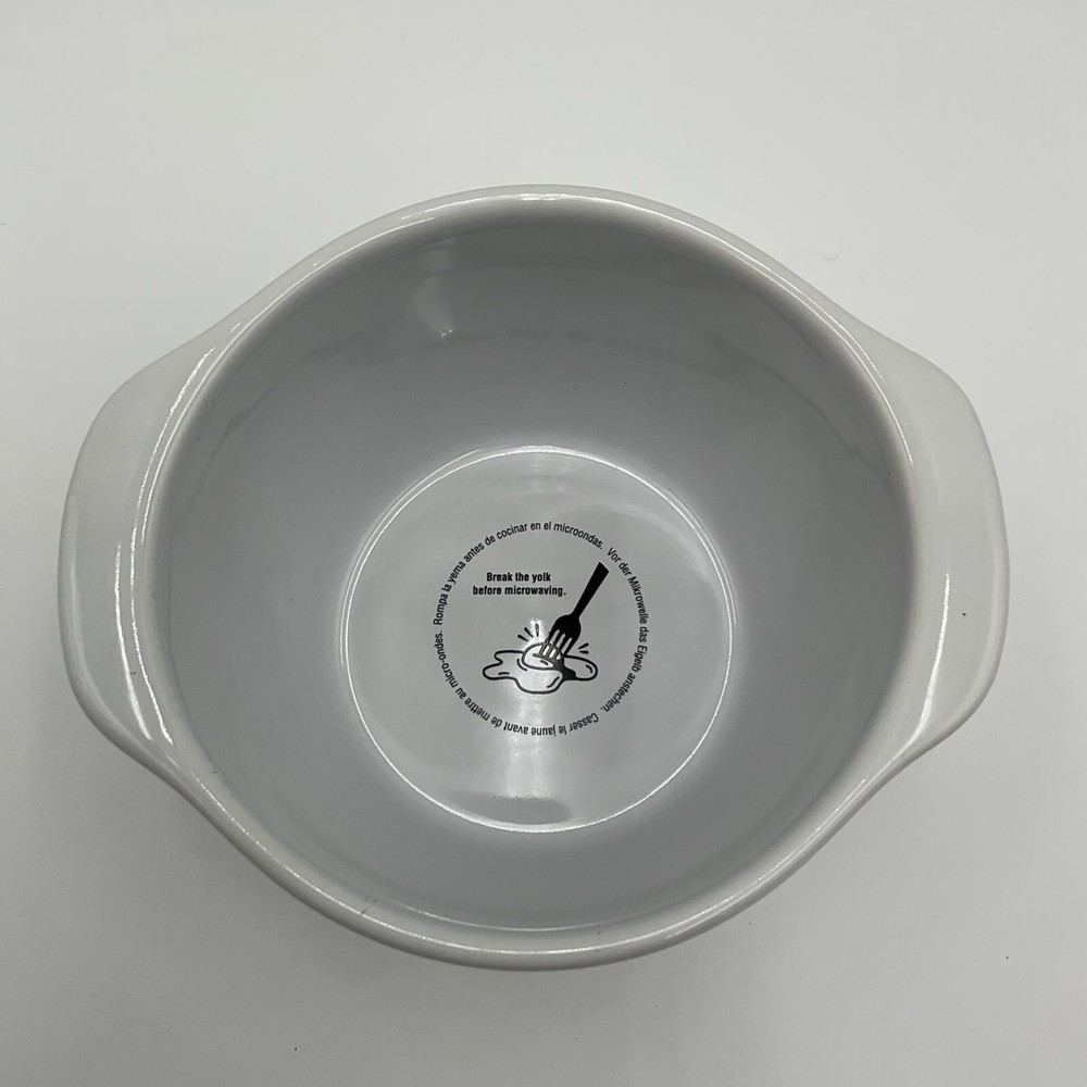 Pampered Chef Ceramic Breakfast Microwave Sandwich Breakfast Maker #2634 White