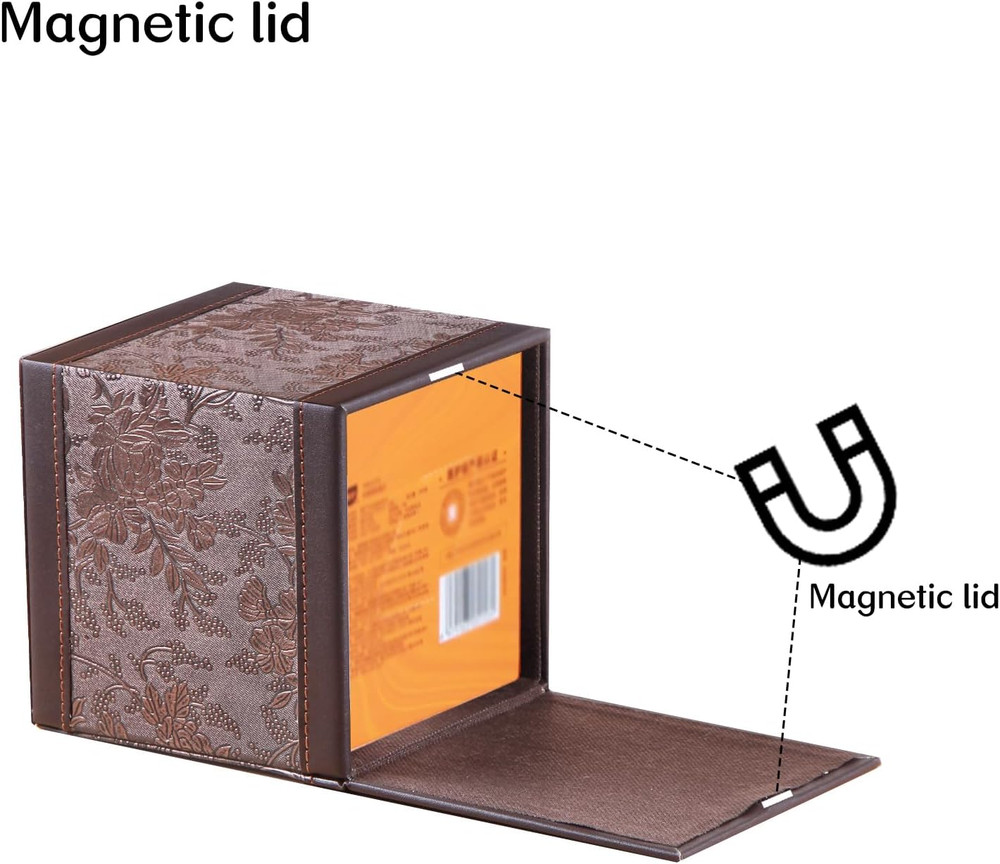 Leather Tissue Box Cover Square,Upgrade 99% Compatible Large Size,Cube Tissue Bo