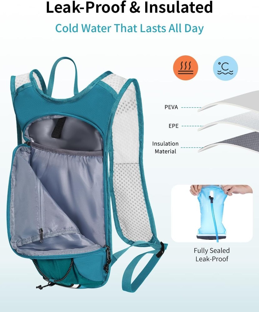 ECOHUB Hydration Backpack with 2L Water Bladder, Lightweight Running Hydration P