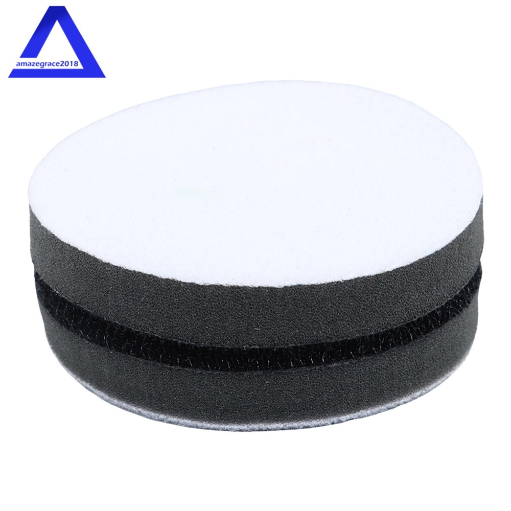 10 Pack 3 Inch (75mm) Foam Interface Pad, Hook and Loop Soft Foam Buffing Pad