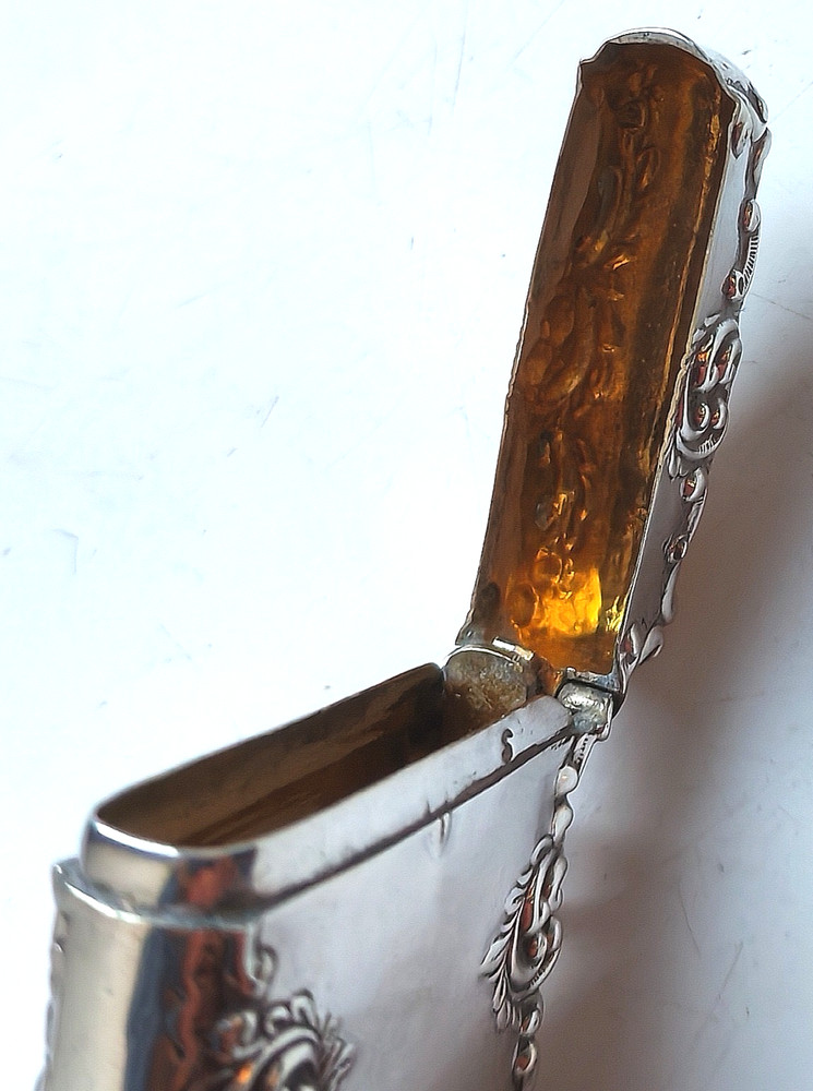 ANTIQUE SILVER VESTA CASE EIFFEL TOWER WINDOW DISPLAY PRIZE BIRMINGHAM 1905