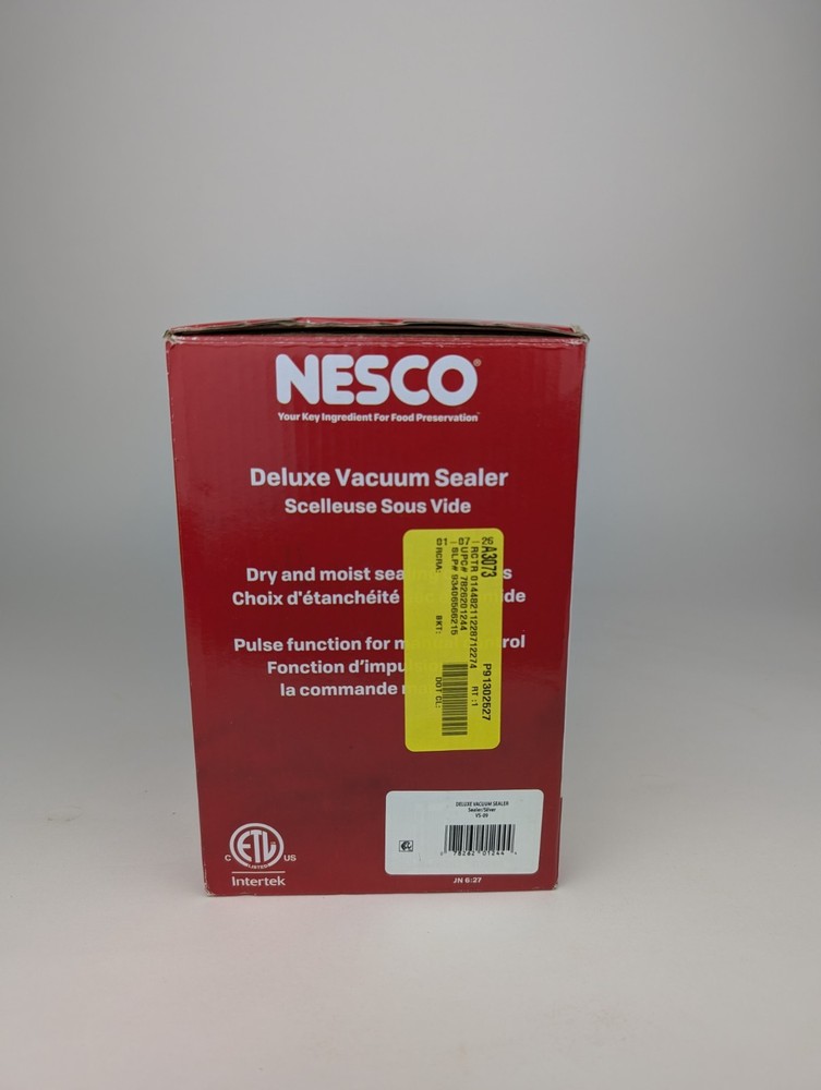 Nesco Deluxe Vacuum Sealer One Touch Fully Automatic VS-09 - Silver & Black