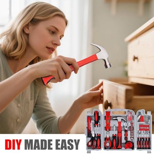 156-Piece All-Purpose Home Tool Kit in Foldable Toolbox | Essential Hand Tools S