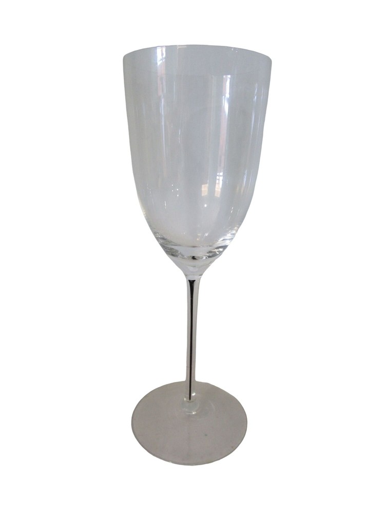 Black Core Stem Thin Crystal Wine Glass Multi Purpose GUC Unmarked