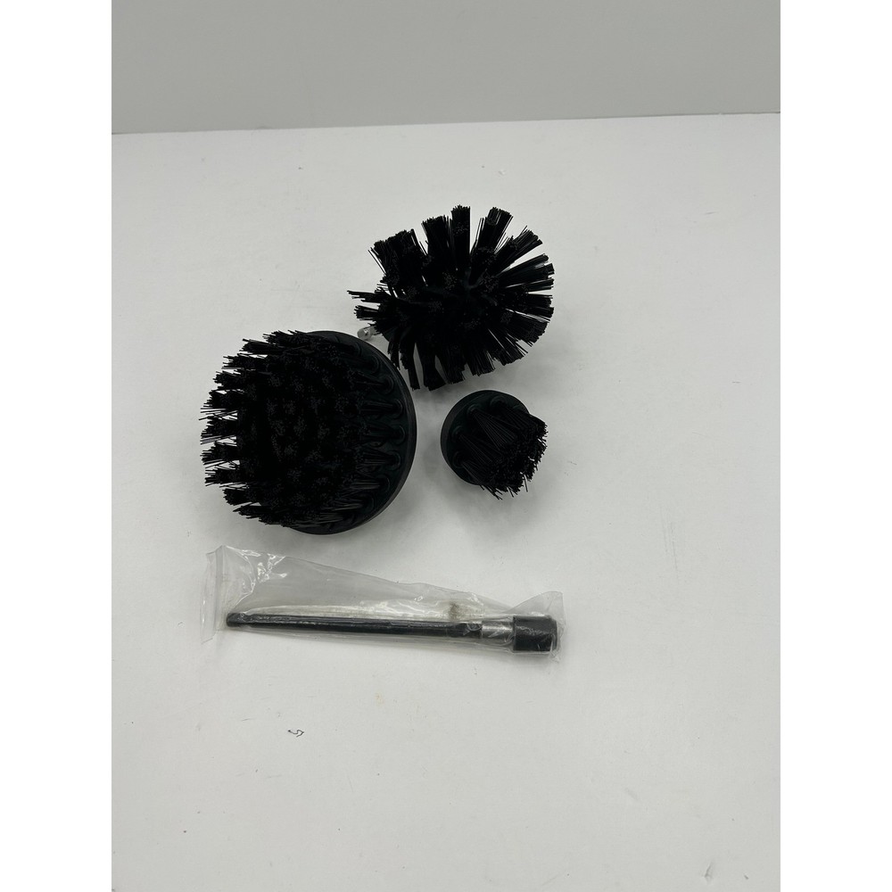 Drill Brush Attachment Set OS Black New