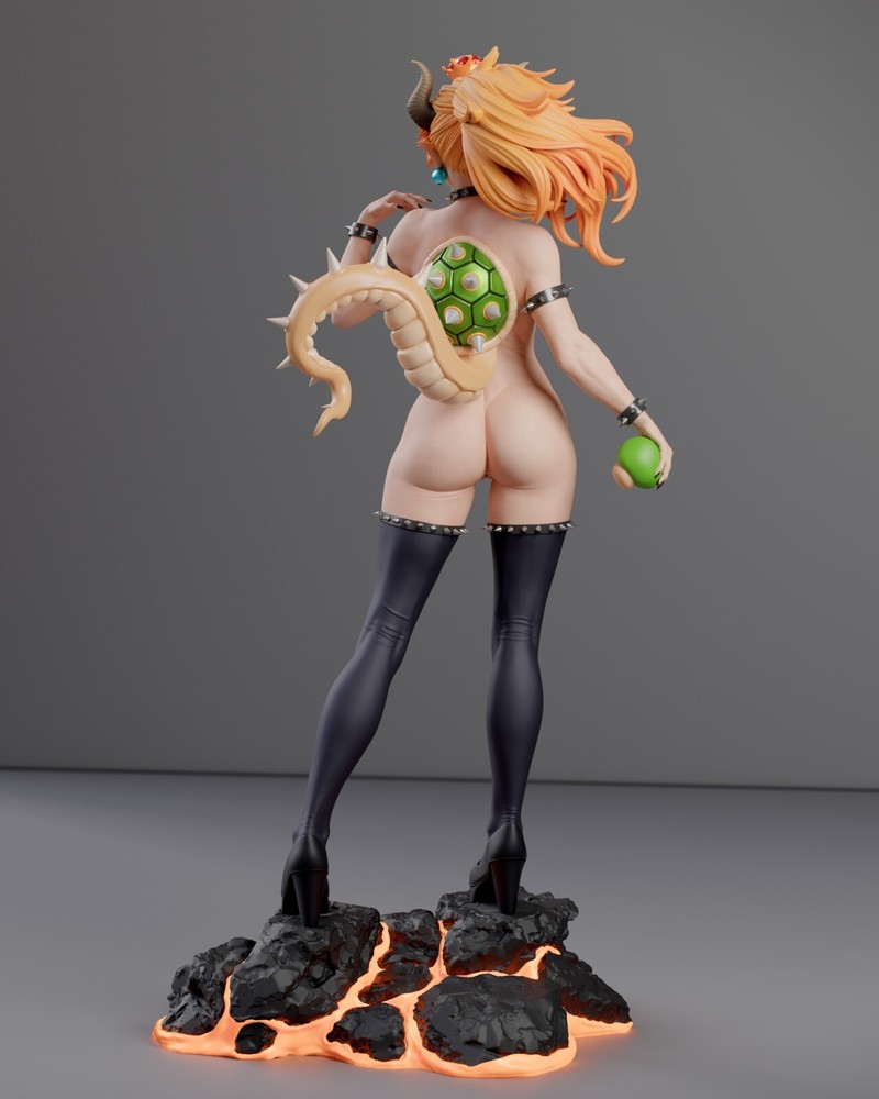 Bowsette Statue 3D Print Unpainted/Unassembled
