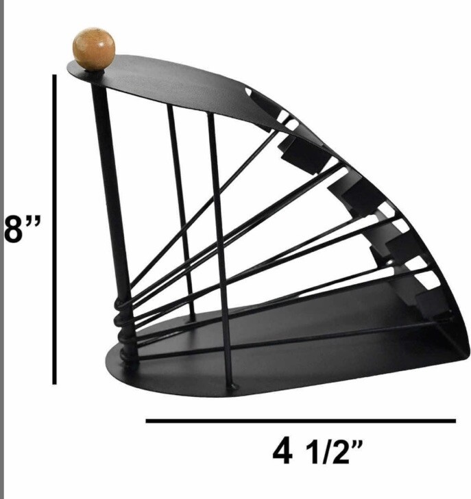 [4 Compartments] Black Remote Control Holder TV Remote Caddy Desktop Organizer