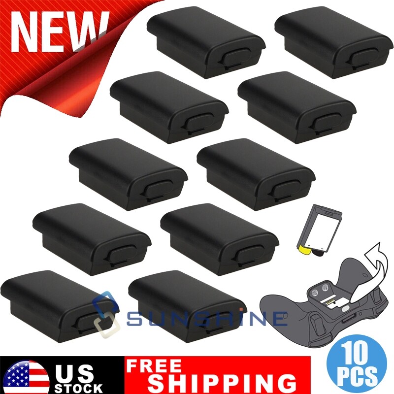 10 Battery Pack Cover Holder Back Shell Case Replacement for Xbox 360 Controller