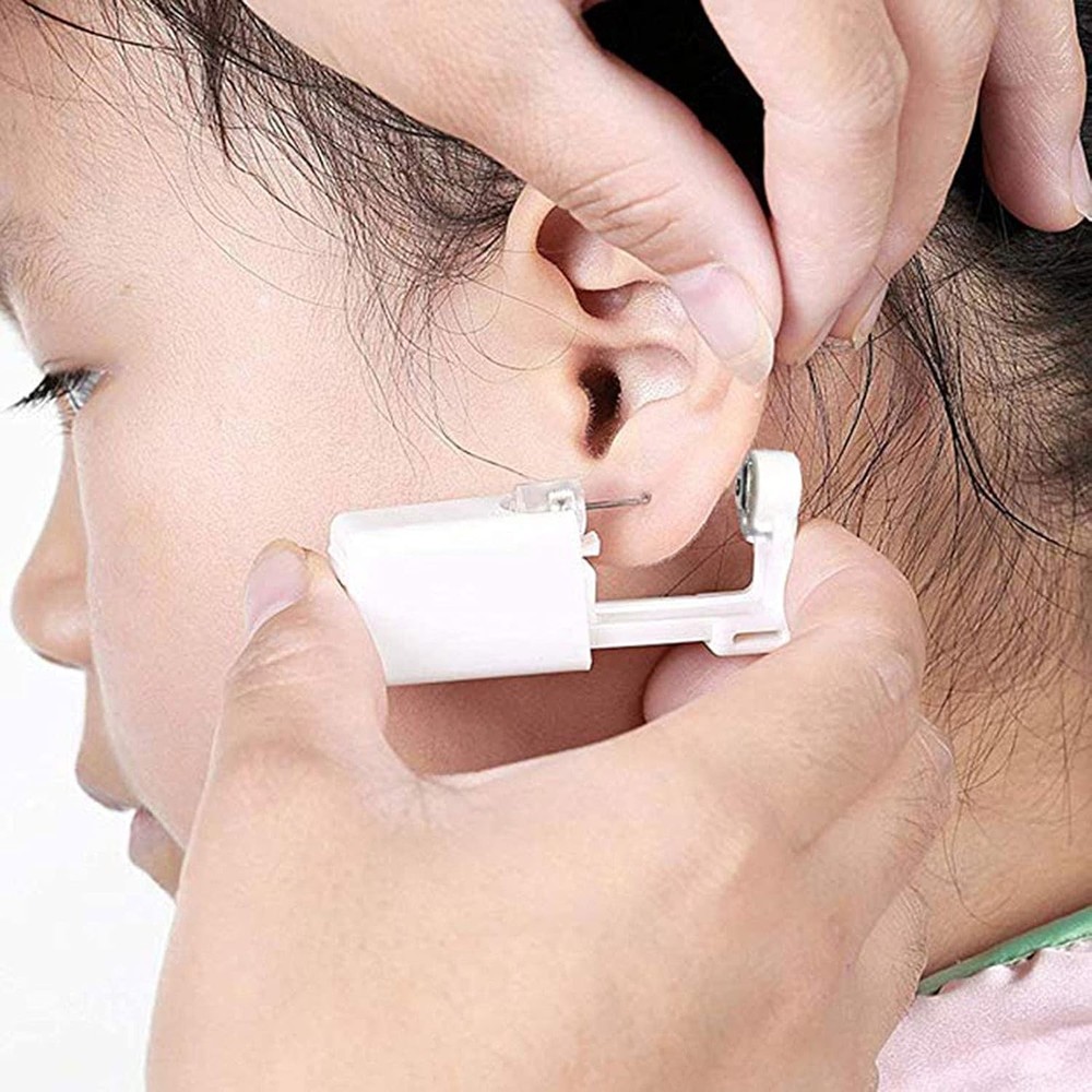 4 PCS Self Ear Piercing Gun Kit, Disposable Tool Set 3MM