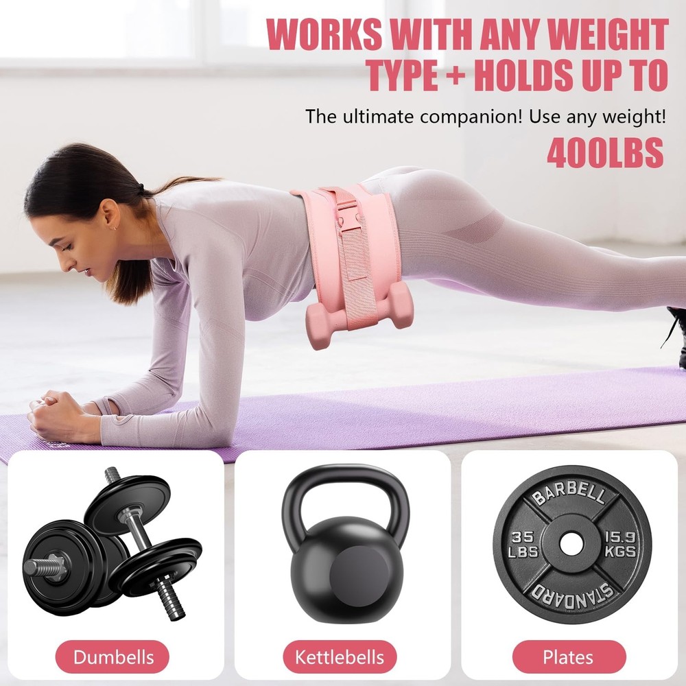 Exercise Hip Thrust Belt - Dumbbell Hip Thrust Belt, Thicken & Widen, Comfort...