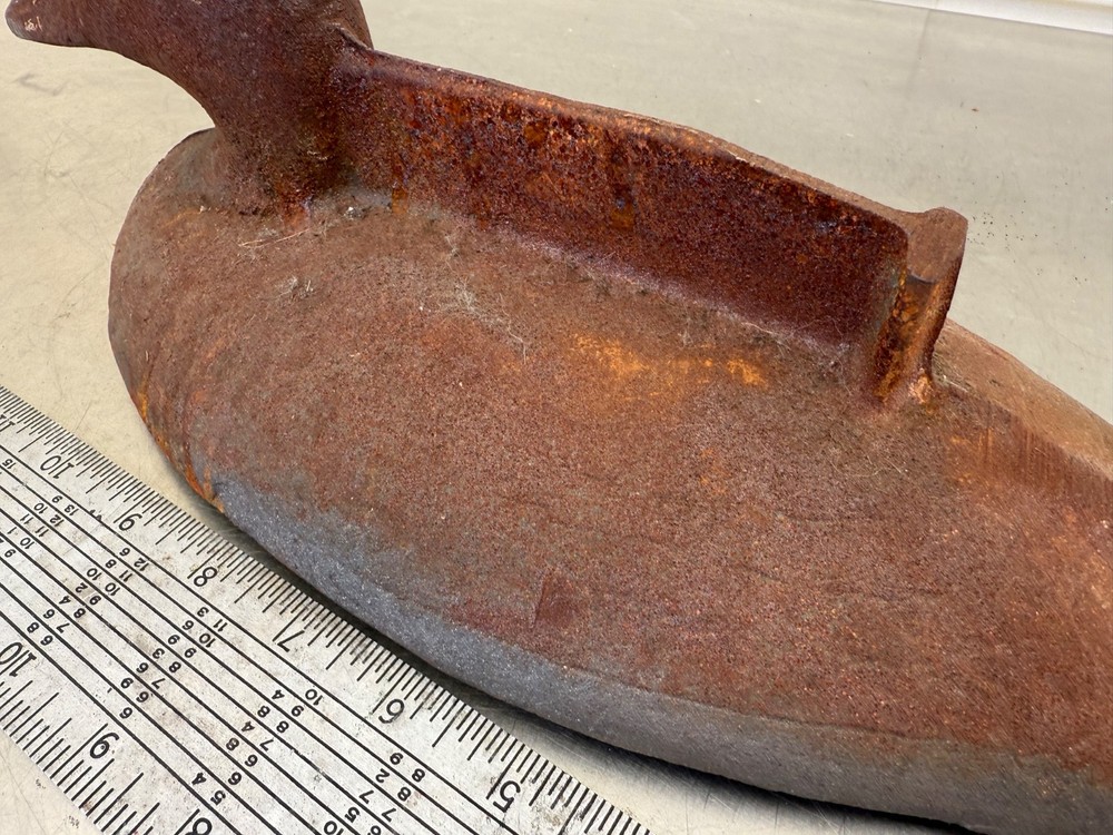 Vintage Cast Iron Duck Boot Scrape Solid Cast Iron Andirond Duck 20 Pounds