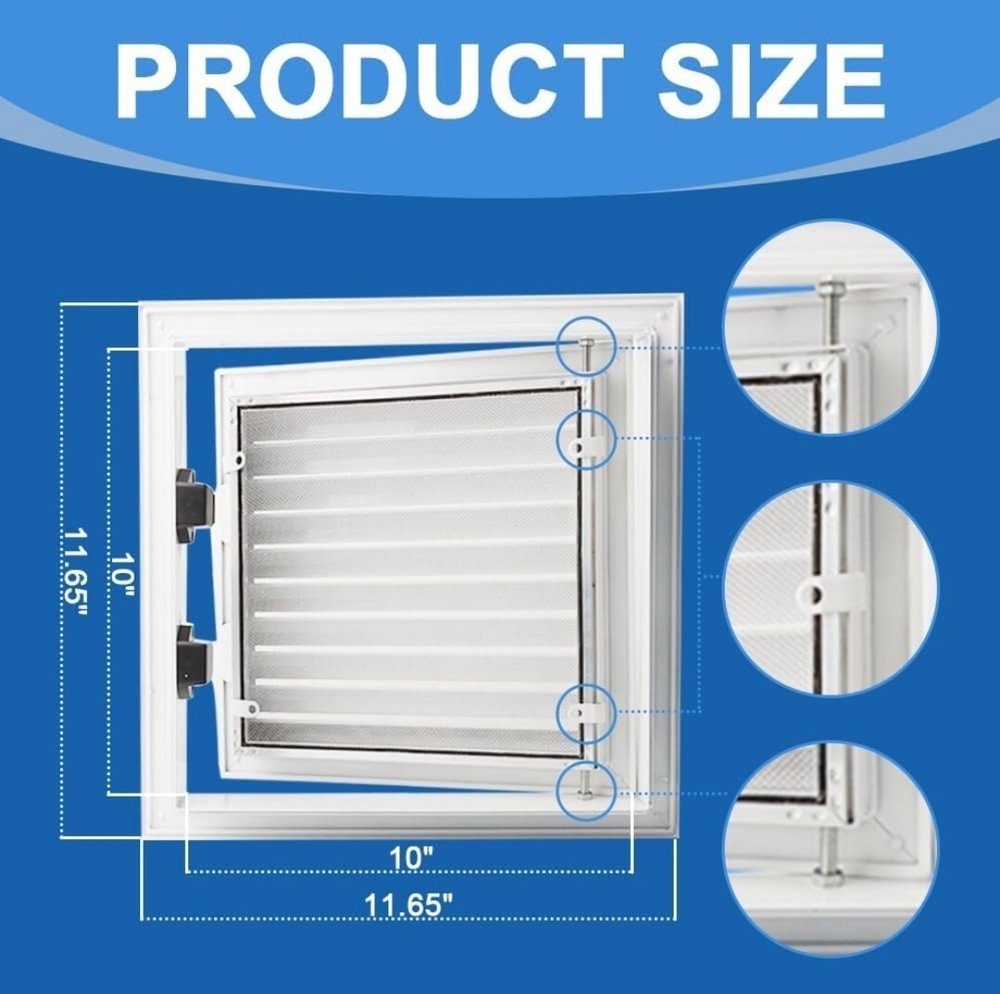 12 x 12 inch - Access Doors - Access Panel for Drywall with Push-Button Switch