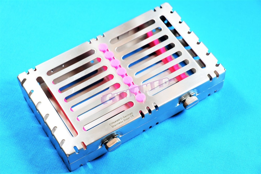 5PCS DETACHABLE STERILIZATION CASSETTE RACK FOR 7 INSTRUMENTS WITH DOUBLE BUTTON