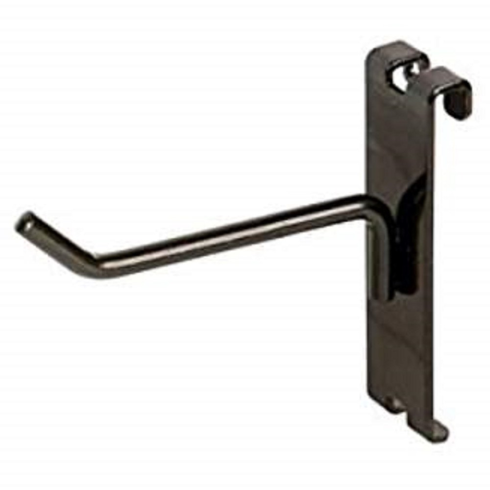 4" Gridwall Hooks - 12 Black Hooks For Gridwall or Mini Grid Cube Displays