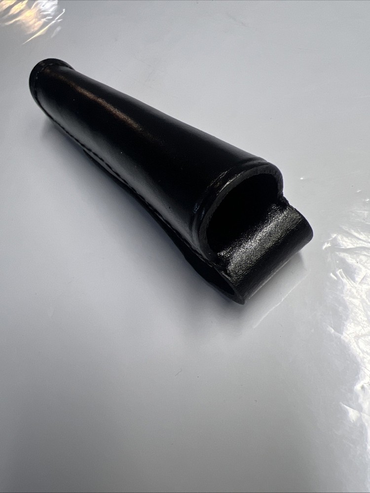 Stallion Leather Mini-Mag Flashlight Holder Open Top Black