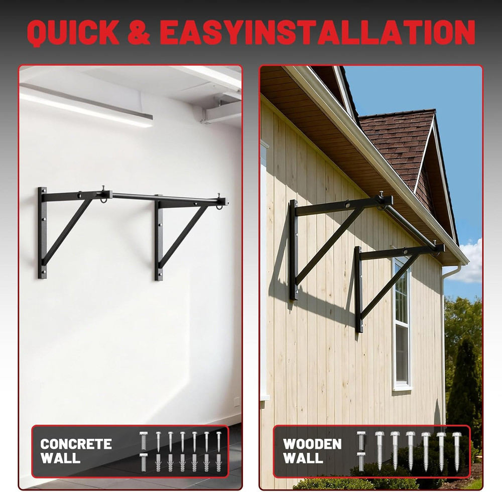 Wall Mounted Pull up Bar, Chin up Bar, Strength Training Pull-Up Bars Chin up Ba