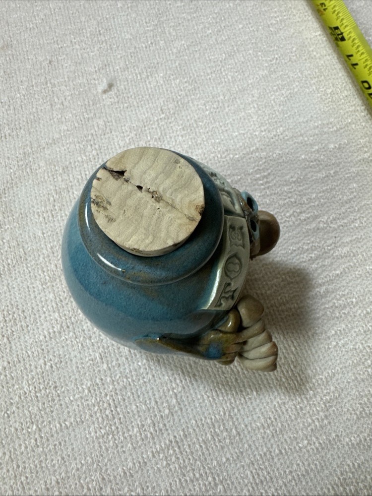 Comical stoneware jar artist signed sold individually - Toe Jam-white elephant