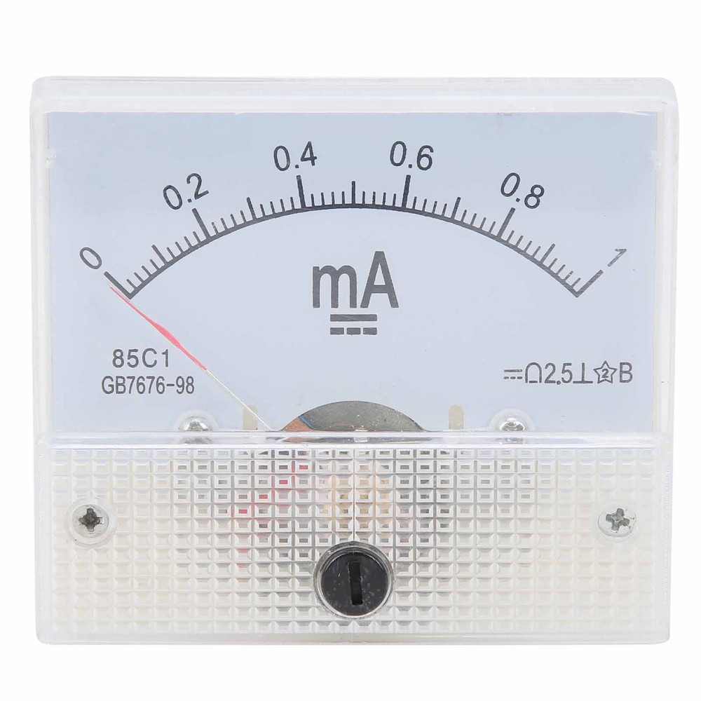 85C1 DC 0~1MA Pointer DC Ammeter Current Measuring Meter Pointer DC Ammeter