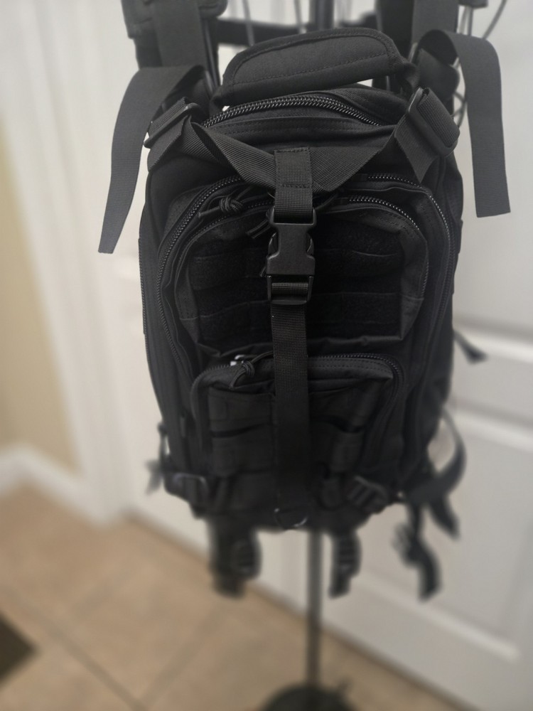 Tactical Backpack Military Series Heavy-duty Black MULTIPLE COMPARTMENT