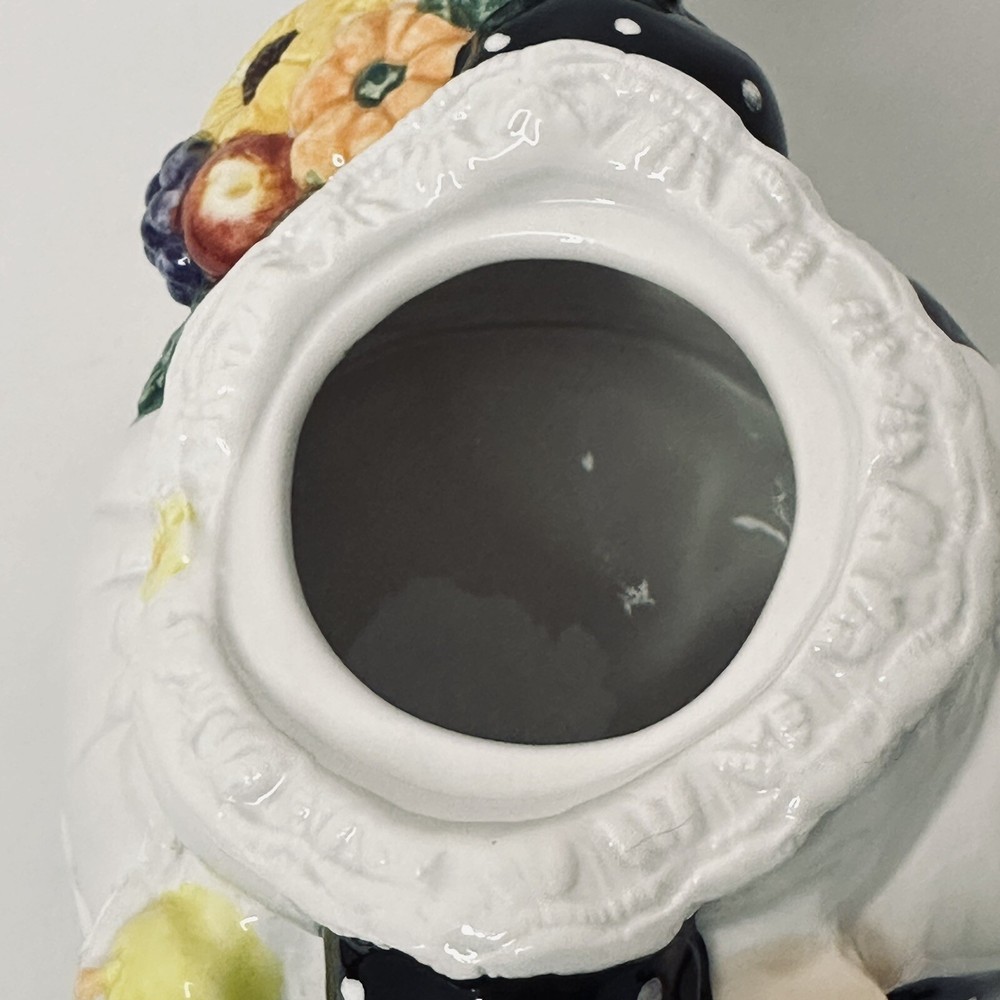 Fitz & Floyd Teapot, flowers apron, 1993, Replacement VINTAGE